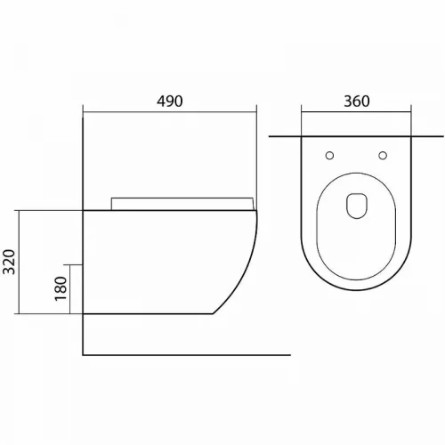 Унитаз-компакт Aquatek Европа подвесной безободковый тонкое сиденье с механизмом плавного закрывания AQ1900-00