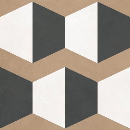 Керамогранит ABK Alterego 14OI Hexagon Nat Rett матовый черный PF60017140 60х60 см