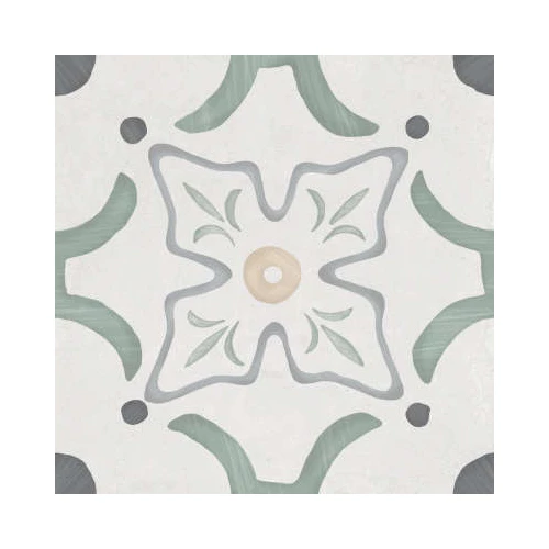 Керамогранит Harmony Peronda Sirocco Green Flower серо-зелёный 3386036155 22,3х22,3 см