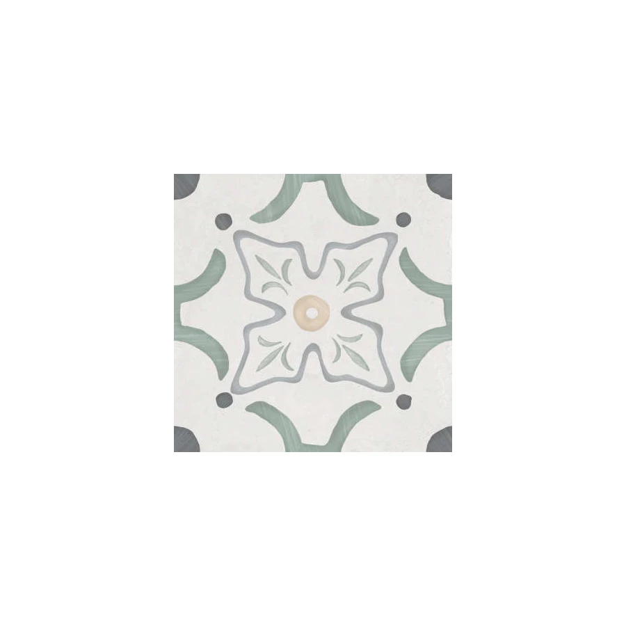 Керамогранит Harmony Peronda Sirocco Green Flower серо-зелёный 3386036155 22,3х22,3 см