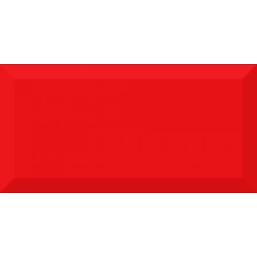 Плитка настенная Absolut Keramika Monocolor Rojo Biselado Brillo глянцевая красная CVA005 20х10 см