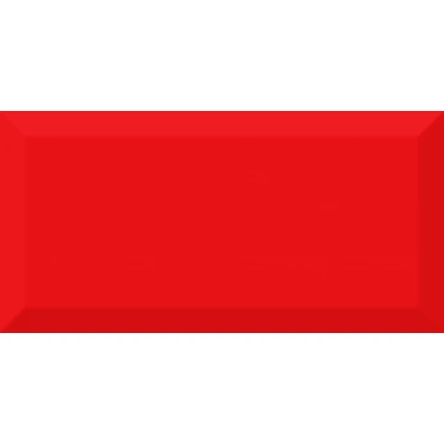 Плитка настенная Absolut Keramika Monocolor Rojo Biselado Brillo глянцевая красная CVA005 20х10 см