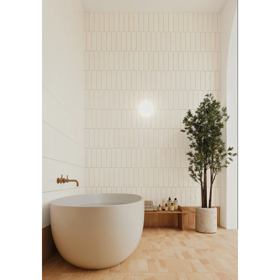 Керамогранит DNA Mediterraneo Sal глянцевый белый 28х7 см