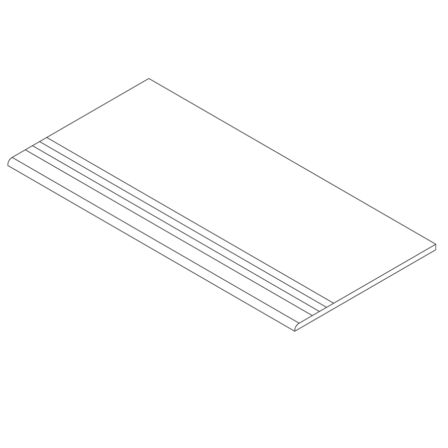 Ступень Грани Таганая Техно с насечками и завальцовкой соль-перец серо-бежевый матовый GT300M 60х29,5 см