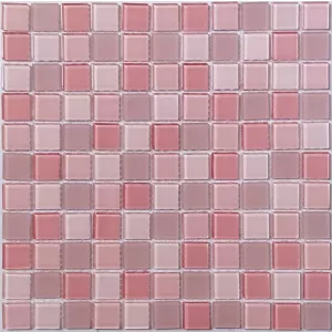 Мозаика Tonomosaic CD448 матовая, глянцевая из стекла, розовая 30*30 см