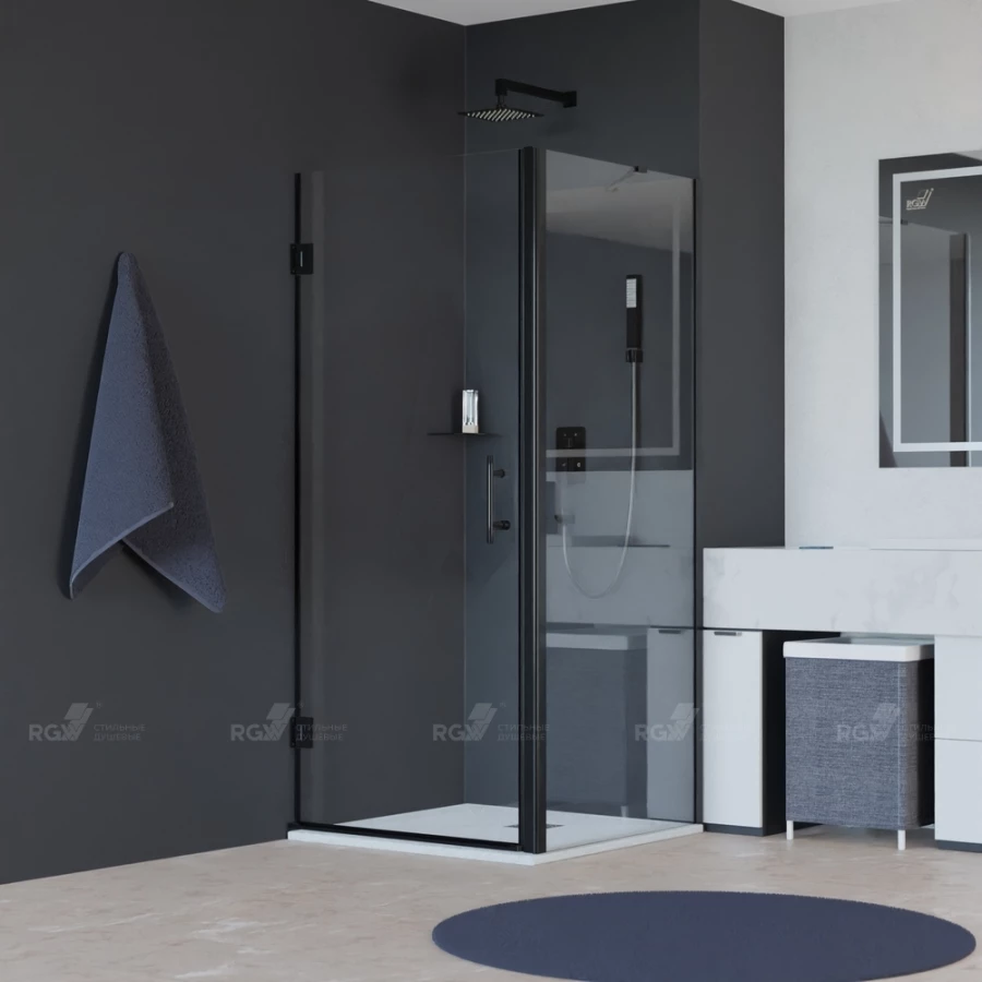 Душевой уголок RGW HO-045B HO-011B + Z-050-2B + O-204B Прозрачное 350604570-014 70х100 см