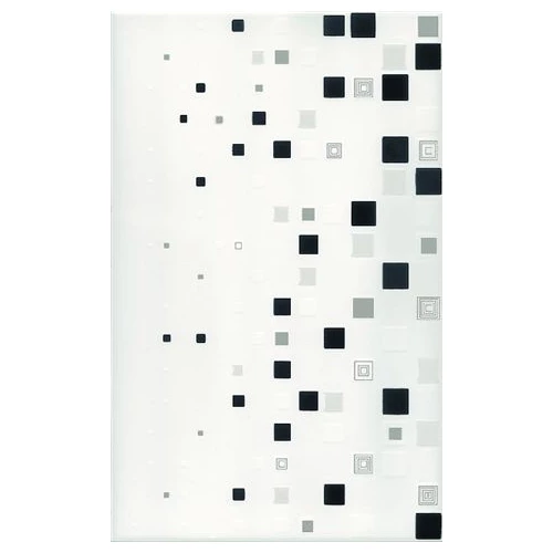 Декор Cerrol Kwant bialo-czarny 25х40