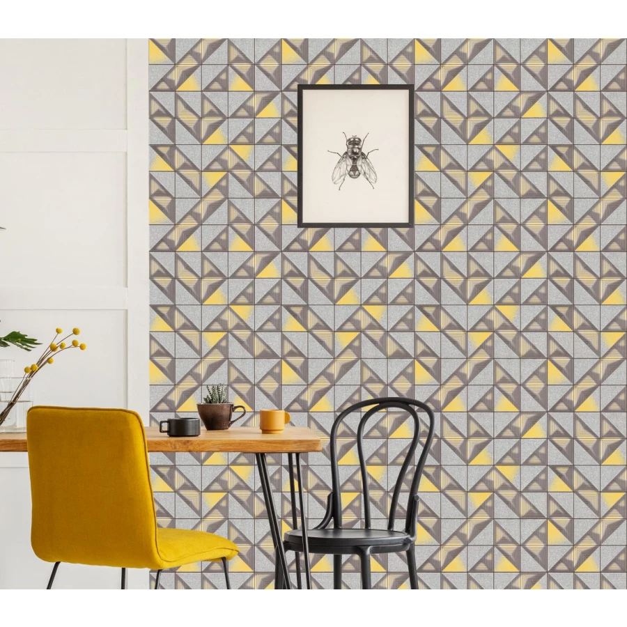 Обои бумажные Palitra Home HomeColor Trio серые HC11044-43 0.53х10.05 м