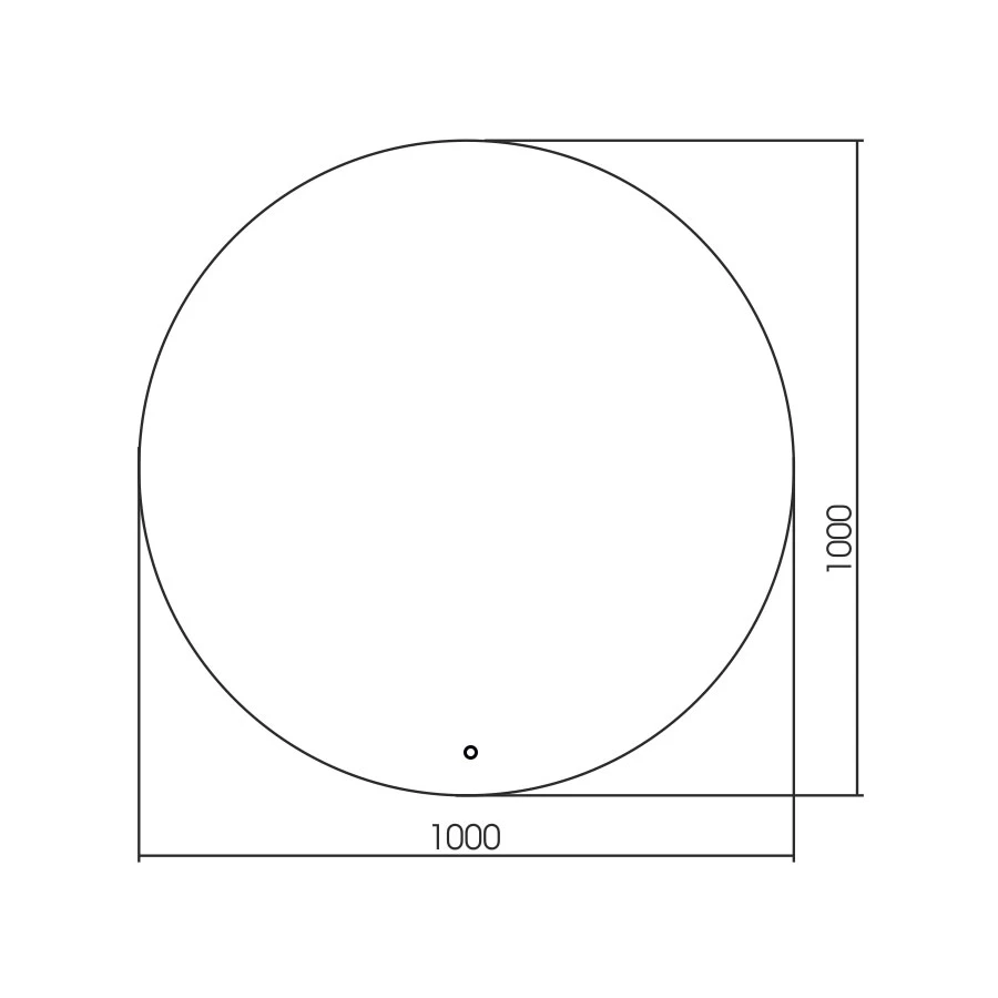 Зеркало Creto Elegante d100см с сенсорным выключателем 21-D1000E 100 см