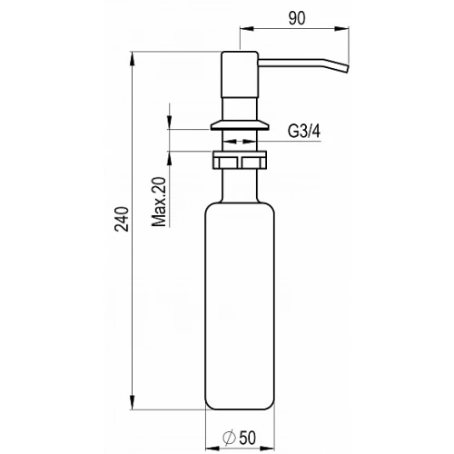 Дозатор для кухонной мойки Granula 1403 сланец