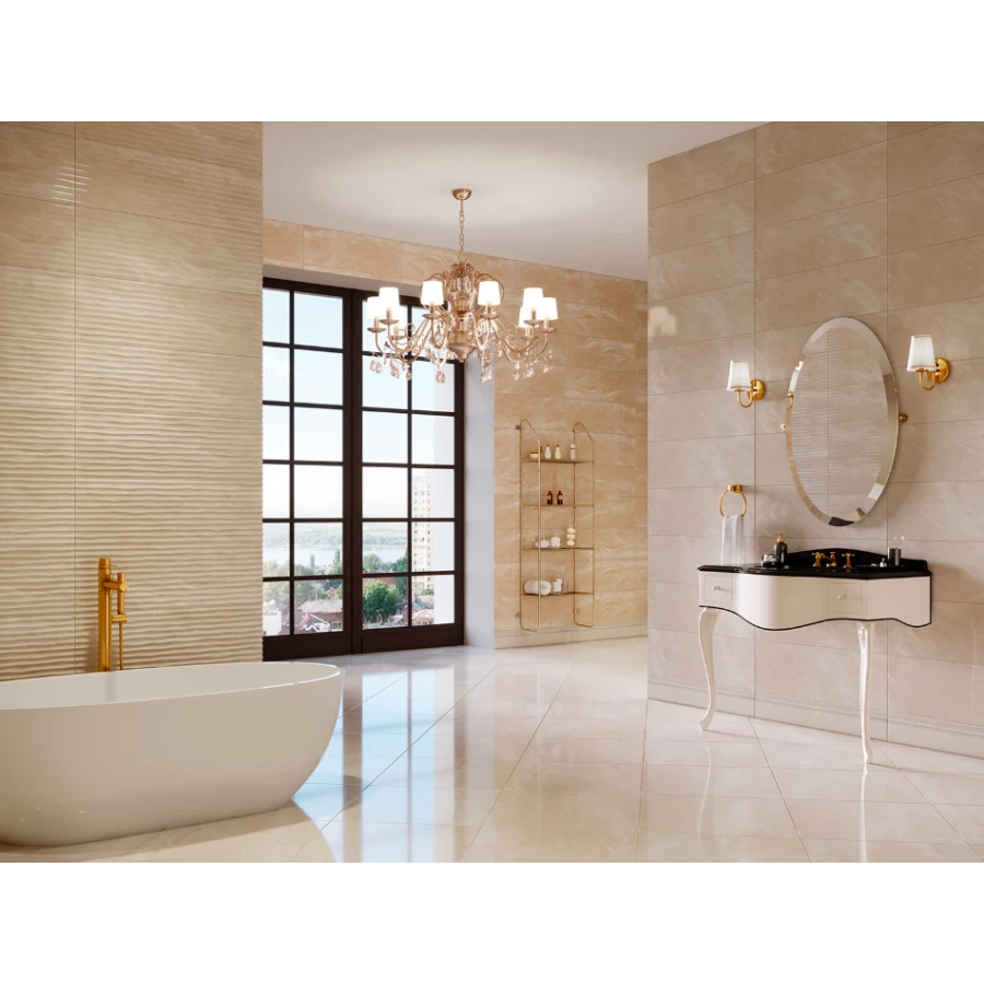 Плитка настенная Eurotile Ceramica Diana Dark 762 глянцевая коричневая 1,32 м2 762 DIU2BG 89,5х29,5 см