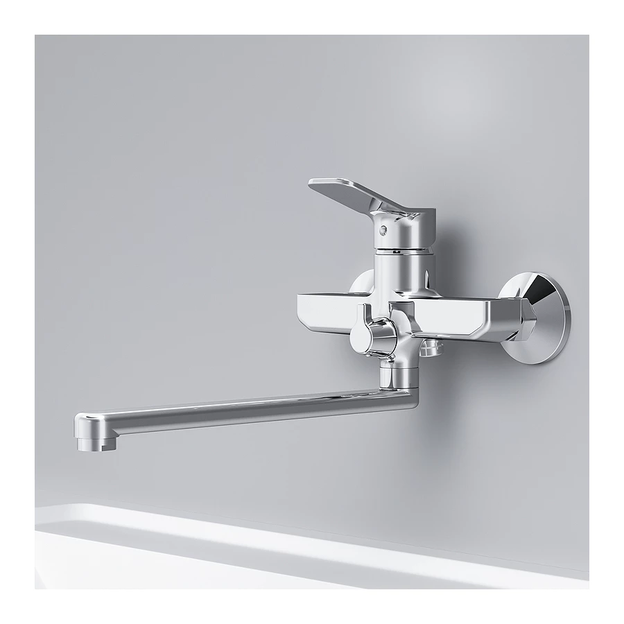 Смеситель для ванны и душа Am Pm X-Joy с длинным изливом F85A90000