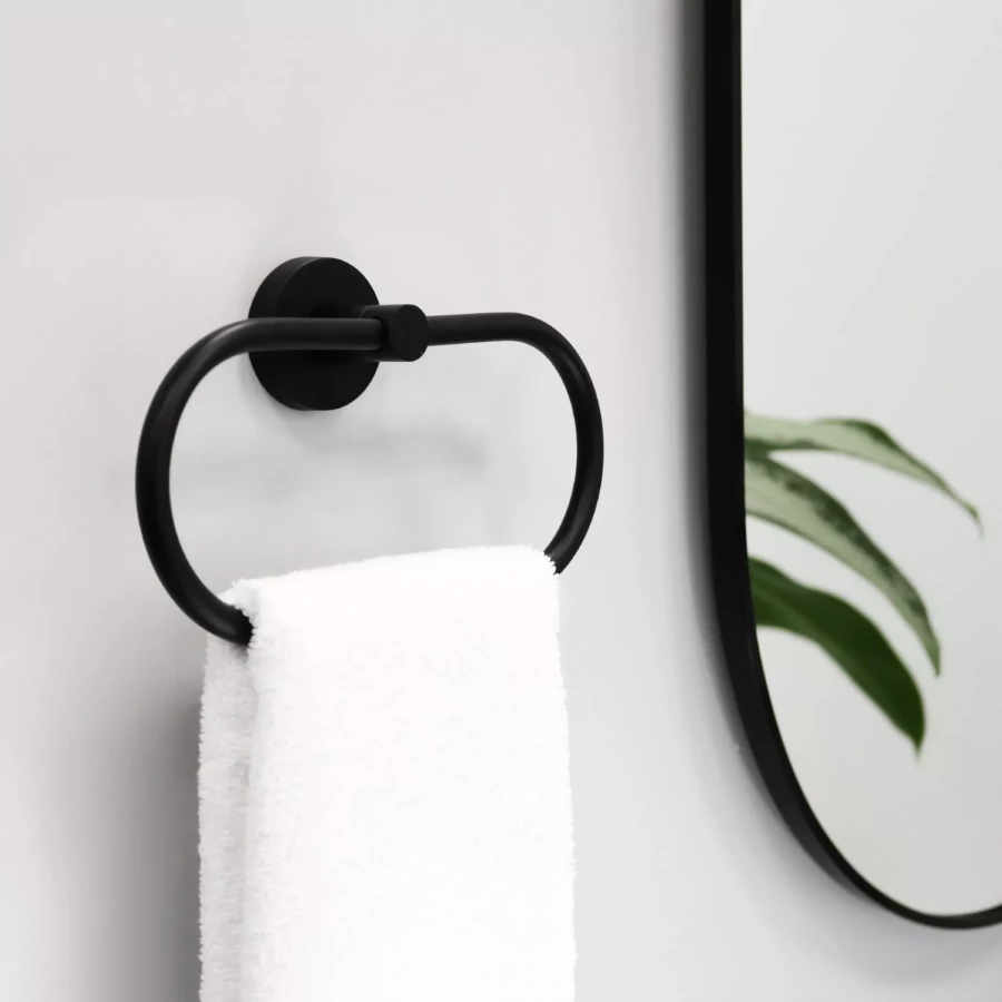 Зеркало Fixsen led с подсветкой овальное черное FX-3090B 50х90 см