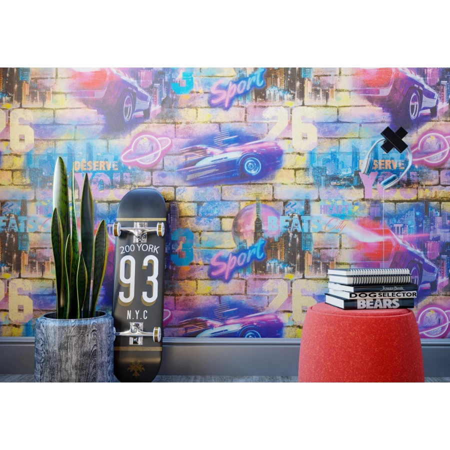 Обои флизелиновые Palitra Home HomeColor Pulse синие HC71616-56 1.06х10.05 м