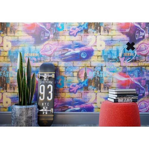 Обои флизелиновые Palitra Home HomeColor Pulse синие HC71616-56 1.06х10.05 м