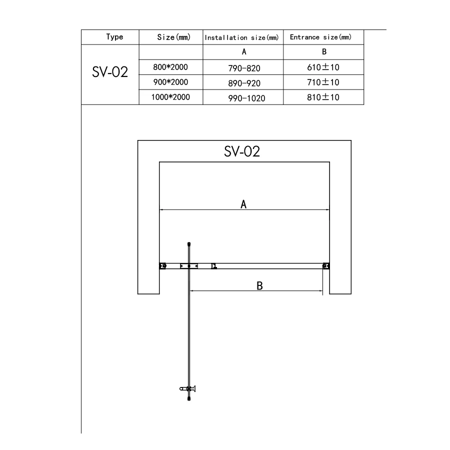 Душевая дверь RGW SV-02B 06320209-14 900 прозрачное