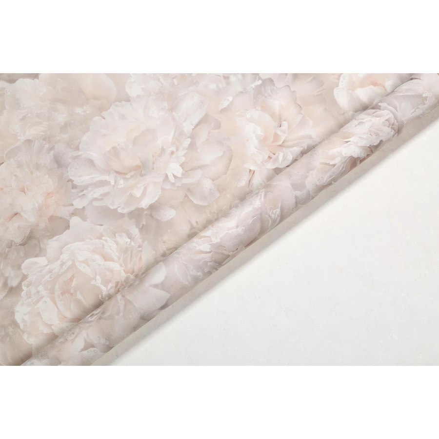 Обои флизелиновые Palitra Home HomeColor Pions белые HC71996-11 1,06х10,05 м