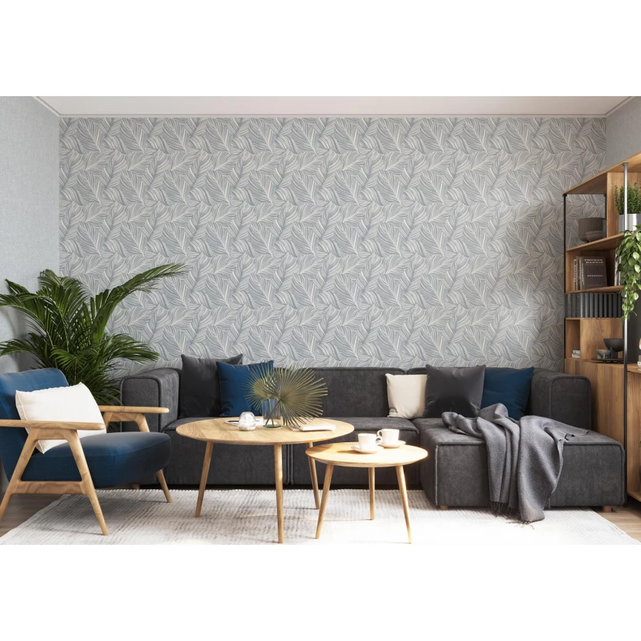 Обои флизелиновые Palitra Home Tilia серые HC31187-41 1,06х10,05 м
