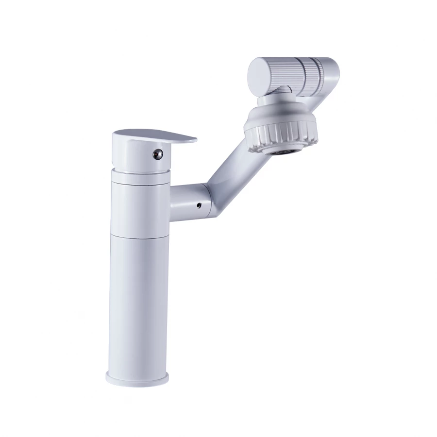 Смеситель Fashun для кухни умывальника белый A4017-8