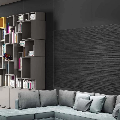 Керамогранит Mozart Rare & Unique Jet Black Lenza Lappato черный N90021 120х60 см