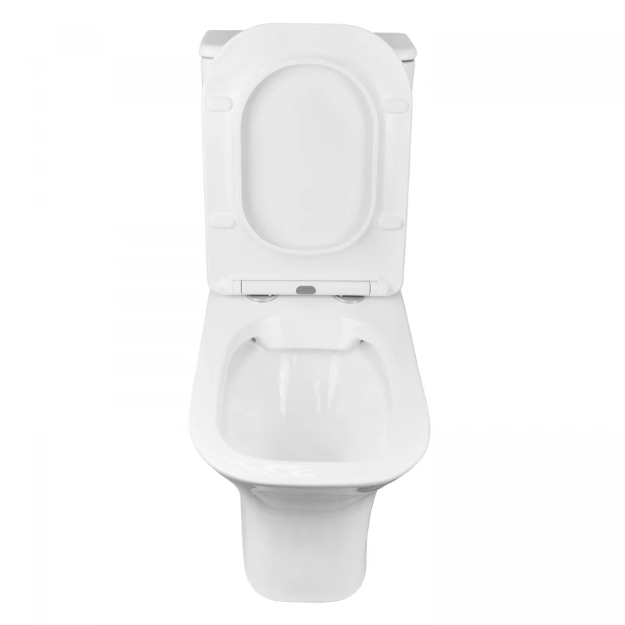 Унитаз напольный Azario Fretta Square безободковый с бачком и сиденьем микролифт AZ-5121 65х34х79 см