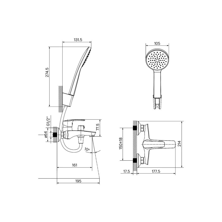 Смеситель для ванны матовый Iddis Ray RAYWT02i02 белый