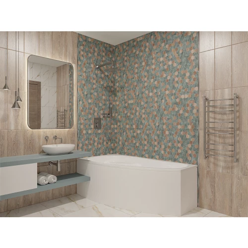 Плитка настенная Azori Calacatta Ivori Forma 1,62 м2 00-00108792 50,5х20,1 см