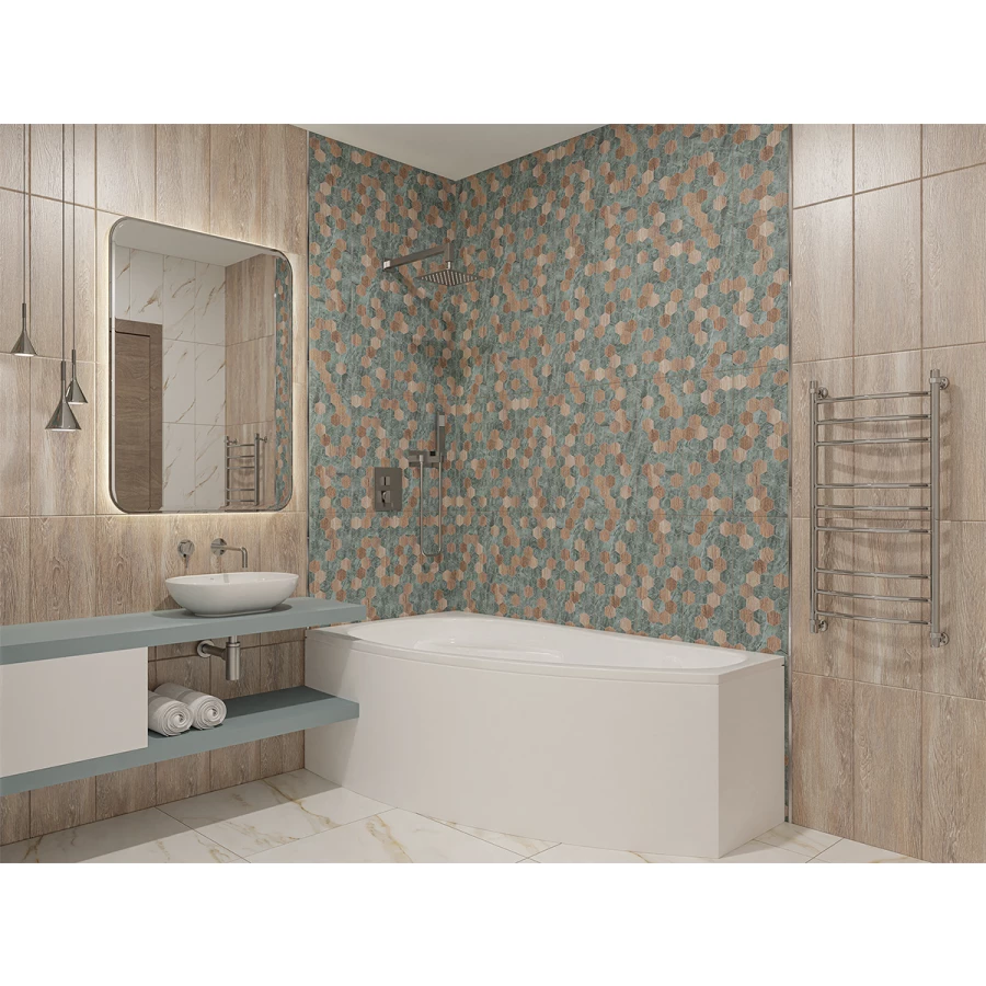 Плитка настенная Azori Calacatta Ivori Forma 1,62 м2 00-00108792 50,5х20,1 см