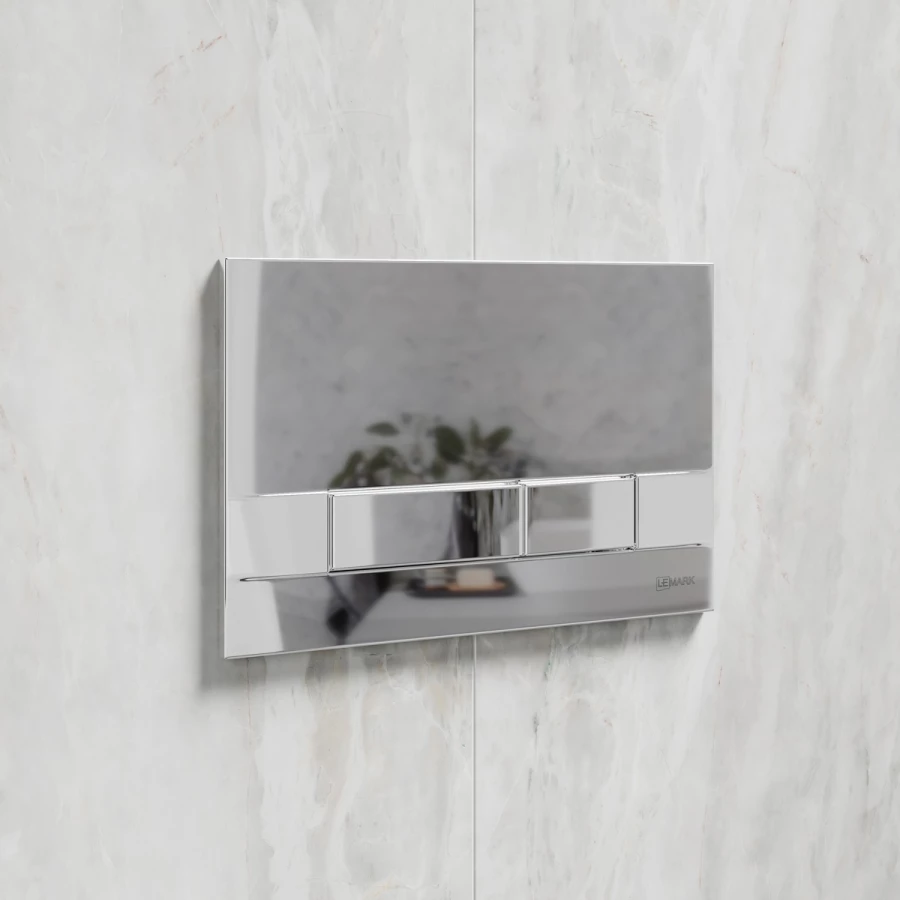 Кнопка смыва Lemark Bit для инсталляции механическая хром глянец 9801005