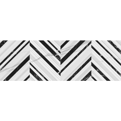 Плитка настенная Dogma Elegante Calacatta Versus Shine Rettificato глянцевая бело-черная NQ39027D1 90x30 см