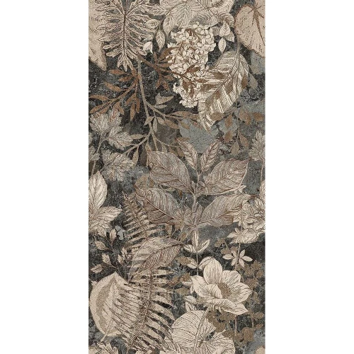 Керамогранит Monocibec Mockup Lastra Floralia матовый коричневый 136928 278х120 см