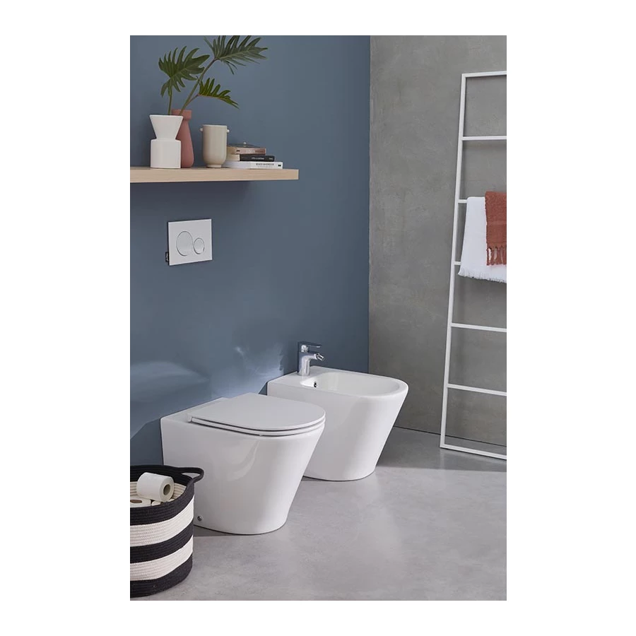 Приставной унитаз со стандартным ободом Jacob Delafon Rodin+ белый DAA102-00