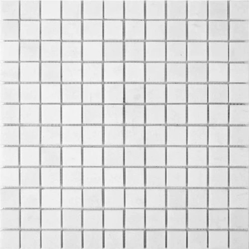 Мозаика Pixel mosaic Мрамор Thassos чип 23x23 мм сетка Полированная Pix 295 30,5х30,5 см