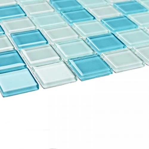 Мозаика Bonaparte Стеклянная мозаика Marina 25х25 глянцевая голубая 30х30 см