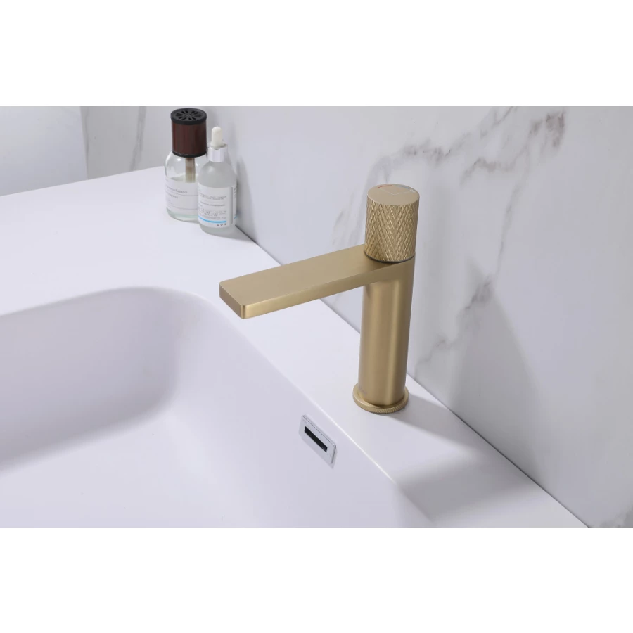 Смеситель Abber Rund для раковины золото матовое AF8710G