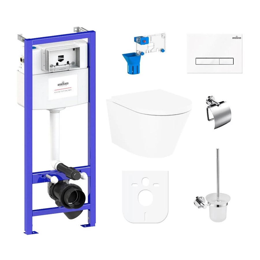 Унитаз Lavinia Boho Relfix Biore Rimless 97010069 (комплект 9 в 1)