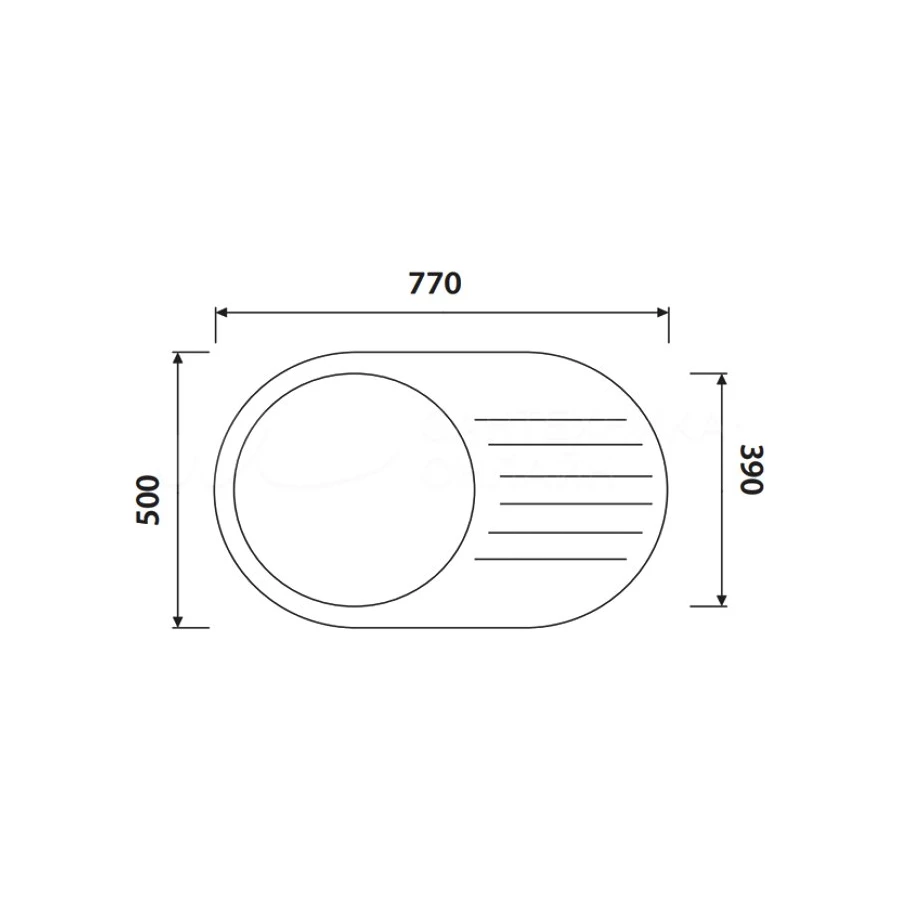 Кухонная мойка Kaiser KGM-7750 гранит KGM-7750-S 77х50 см