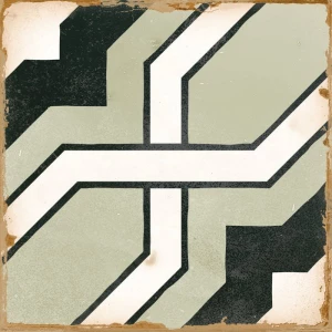 Керамическая плитка Harmony Peronda Casablanca Torres матовая черно-белая 0278029417 12,5х12,5 см