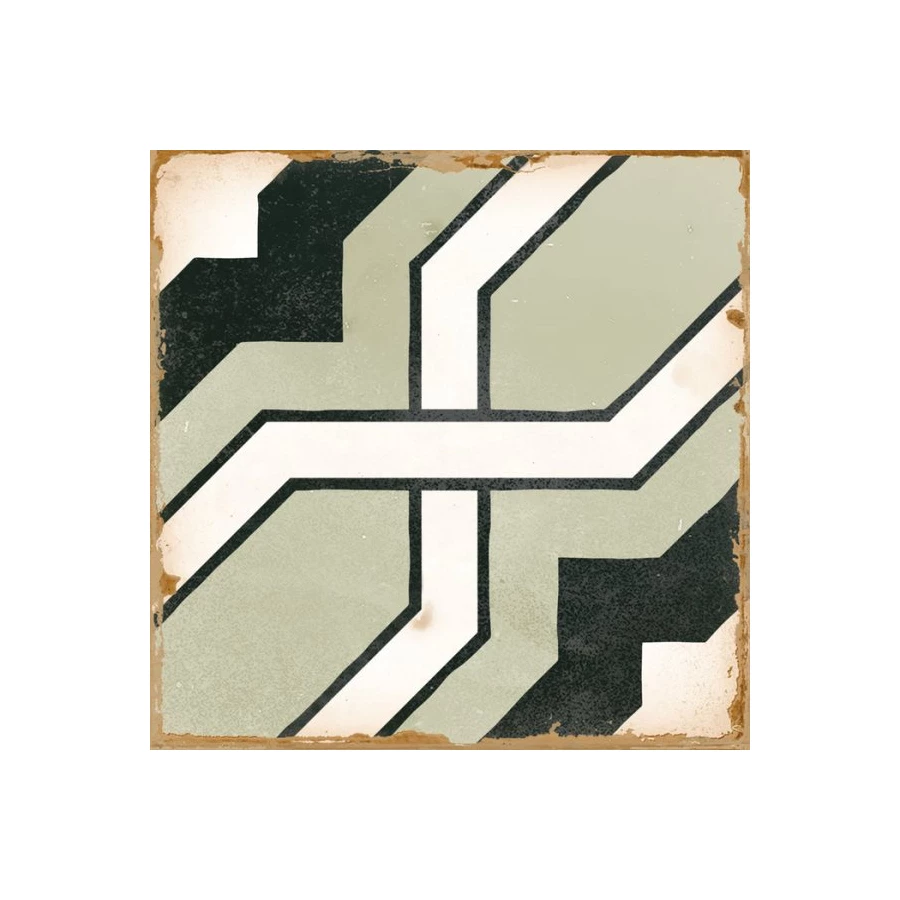 Керамическая плитка Harmony Peronda Casablanca Torres матовая черно-белая 0278029417 12,5х12,5 см