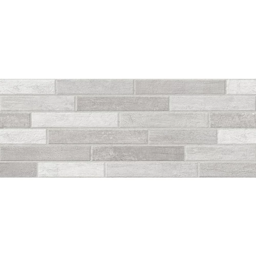 Настенная плитка Azulev Progress Structure Perla SlimRect серый 24.2x64.2 см