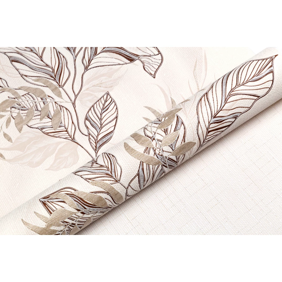 Обои виниловые Palitra Home Ficus HomeColor бежевые HC11053-28 0,53х10,05 м