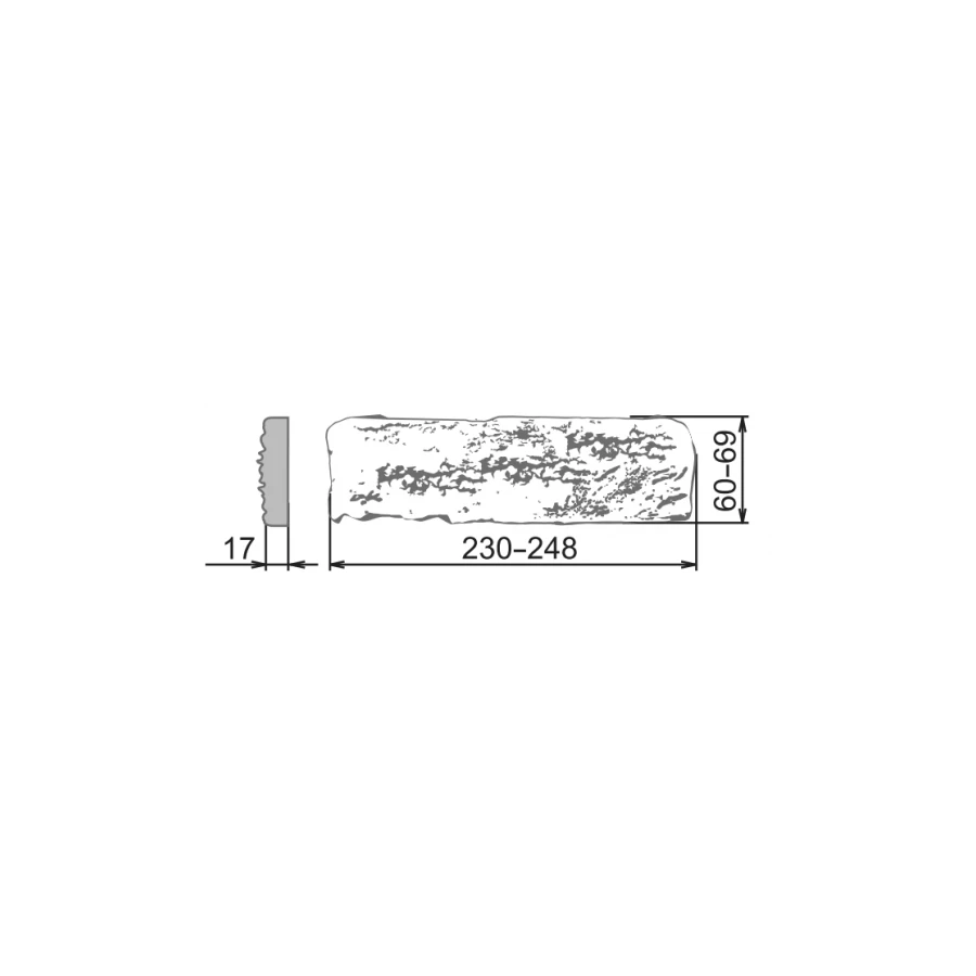 Декоративный камень клеймо Камелот Марсель коричневый 303