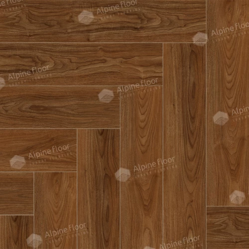 Каменно-полимерная плитка SPC Alpine Floor Nut Орех Нойер коричневая ECO 22-5 MC 43 класс 4 мм