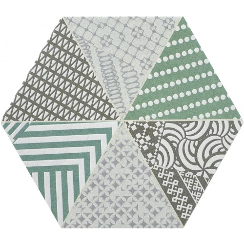 Керамогранит Rocersa Nordic hexa mix-2 grs-vrd 20*23