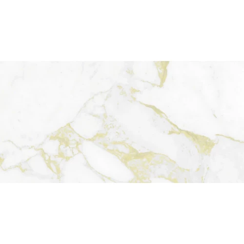 Керамогранит Planet Ceramics UKSL-2425 глянцевый с золотом белый 120х60 см