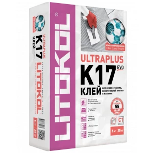 Клей фиброармированный Litokol K17 водостойкий цементный L0498830002 25 кг