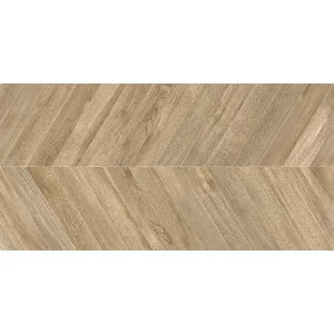 Керамогранит Delacora Walnut Chevron Light матовый карвинг коричневый D120251M 120х60 см