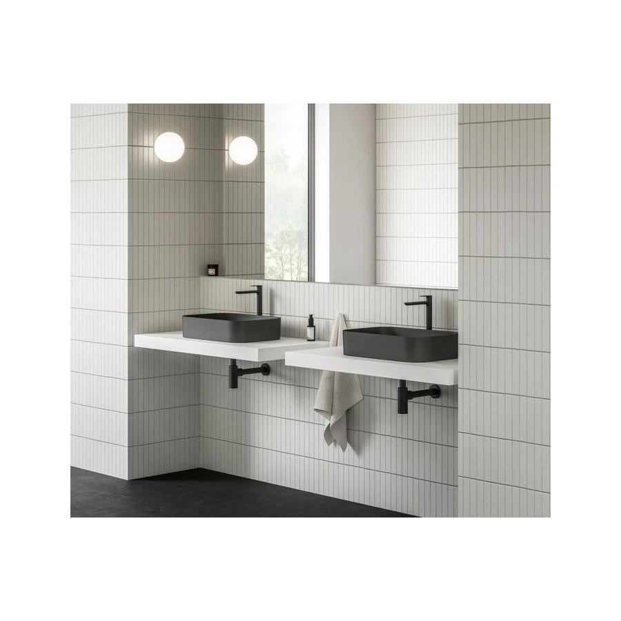 Умывальник Ravak Ceramic 550 r slim черный матовый XJX0D155001