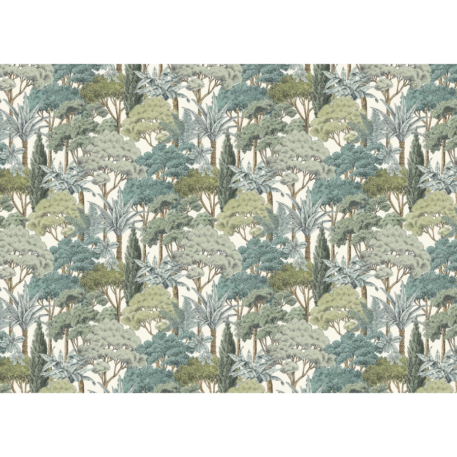 Обои флизелиновые Grandeco Karuna зеленые A 76302 0,53х10,05 м