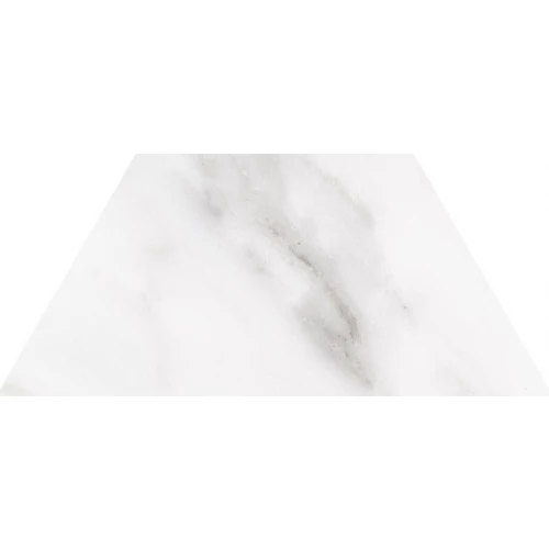 Керамогранит WOW 60º Трапезиум Cалаcатта / 60º Trapezium Calacatta матовый белый 120280 23х10 см